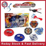 Ready Stock 4PCS Beyblade Burst Toys Set With Launcher Stadium Metal Fight Kid's Gift toys for kids bayblade spinning tops 爆裂 陀螺
