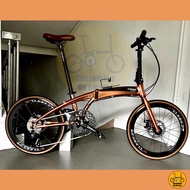 Fnhon Tornado 22” • 9 Gears Shimano • Litepro Innova • Rose Gold • Folding Foldable Foldie Fold Bicycle Bike Dahon Tern