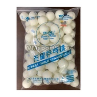 Bola Pingpong Tenis Meja Double Fish 40+ Training Ball Original | Bola Latihan | Bola Banyak
