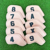 11GOLF Golf Iron Set Head Cover 1 ชุดมี 9 ชิ้น 4 5 6 7 8 9 PW AS SW รหัสสินค้า MT-IR-PINK