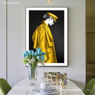 Light Luxury Model Room Entrance Living Room Club Decoration Painting Mural Female Character Modern 