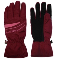 [Mountneer Mountain Forest] Female PRIMALOFT Waterproof Touch Gloves 12G08-44 Dark Red Windproof Sno