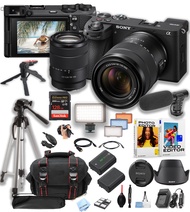 Sony a6700 Mirrorless Camera with 18-135mm Lens + 128GB Pro Speed Memory + Led Video Light + Microph
