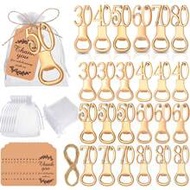 40pcs/10sets Gold Color 1st, 8th, 18th, 25th, 30th, 40th, 50th, 60th, 70th, 80th Birthday Bottle Ope