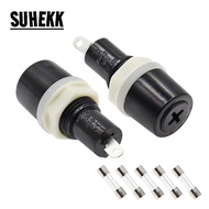 5PCS 5*20mm Fuse Holder Rotating Nut Installation MF-528 5x20 Black Flat Tube Type Crosshead Screw C