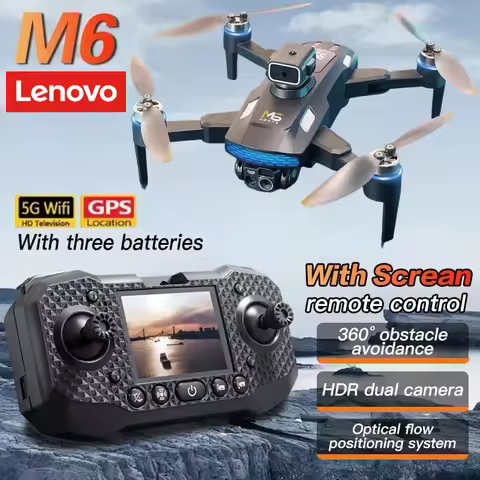 Lenovo M6 Drone 8K Professional 4K Camera Drones 5G WIFI FPV Video large screen remote control RC Dr