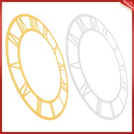 Mirror Round Clock Face Decal Roman Number Dial 2 Pcs  hainesi