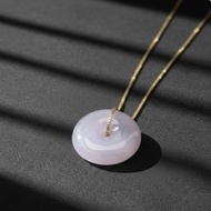 【願‧平安】冰種紫羅蘭平安扣項鍊 | 天然緬甸玉翡翠A貨 | 送禮