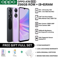 (PROMO PRICE)OPPO A78 5G Smartphone | 8GB RAM + 256GB ROM | FHD+ AMOLED Display | 67W SUPERVOOC | 50