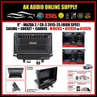 Mazda 2 / CX-3 2015 - 2023 ( High Spec ) Android player 9" inch Casing + Socket - M10263 + A12924 OR