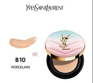 YSL 聖羅蘭情人節限定馬卡龍漸變完美氣墊粉餅12g 細膩服帖自然遮瑕色號：B10#Porcelain，B20#Ivory