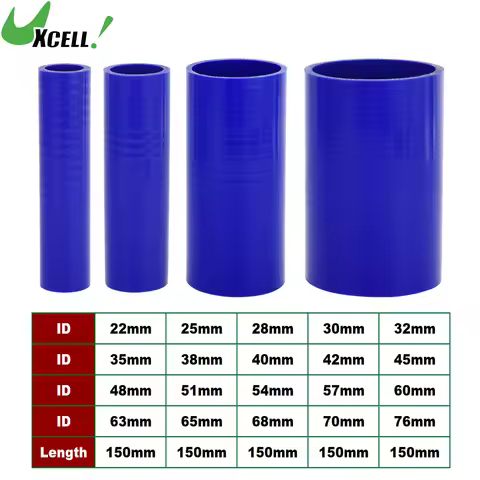 UXCELL 22mm 28mm 30mm 32mm 54mm to 76mm ID 150mm Length 3-Ply Reinforced High Temp Straight Coupler 