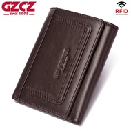 Three Fold Wallet Mini Short Men's Wallet Carteira Zipper Coin Bag Small Men Wallets Genuine Leather Classic Style Card Holders SarahMi