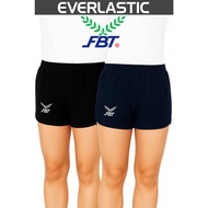 FBT Women's Running Shorts Curve cut with White Logo Lightweight Quick Dry #011F