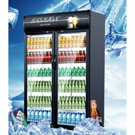 commercial display chiller supermarket refrigeration equipment glass door upright fridge refrigerator