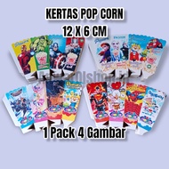 Popcorn Container Contents 100 Pcs Size 12 x 6 cm 1 Pack 4 Images Latest 12 x 6 cm Popcorn Paper/
