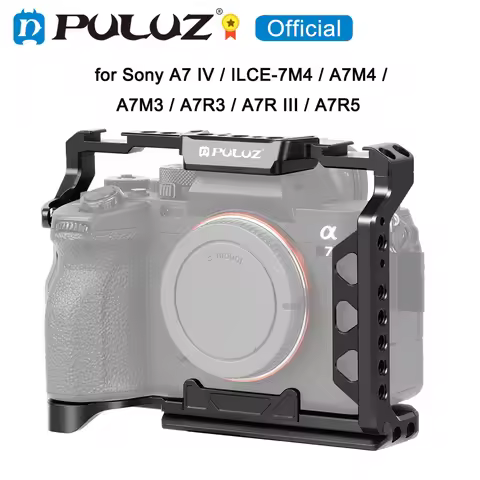 PULUZ Aluminum Alloy Camera Cage Stabilizer Rig for Sony A7 IV / ILCE-7M4 / A7M4 / A7M3/ A7R3 / A7R 