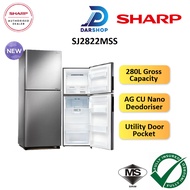 5 STAR Sharp Refrigerator 2 Door Inverter 280L Fridge Peti Sejuk Peti Ais 2 Pintu Inverter Murah 冰箱 