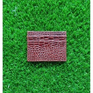 Crocodile-brown 4-Slot Card Holder