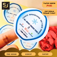 9-15 Sangjaya Stickers Print Frozen Food Labels Frozen Food Round Chromo Stickers Custom Brand Name