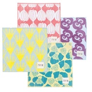 具備優異的耐久性、吸水性、速乾性，8層構造的蚊帳布巾4種花色組合