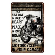 Vintage Metal Wall Art Sign Rustic Inspirational Quote Garage Decor No Electricity Needed