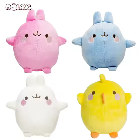 Genuine 14cm MOLANG Piu Piu Plush Toys Pendant Cartoon Animal Rabbit Chick Cute Keychain Stuffed Dol