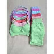 Ready Stock DFYNE Same Style Halterneck Bra Trousers Suit Women Peach Hip Trousers Yoga Fitness Suit