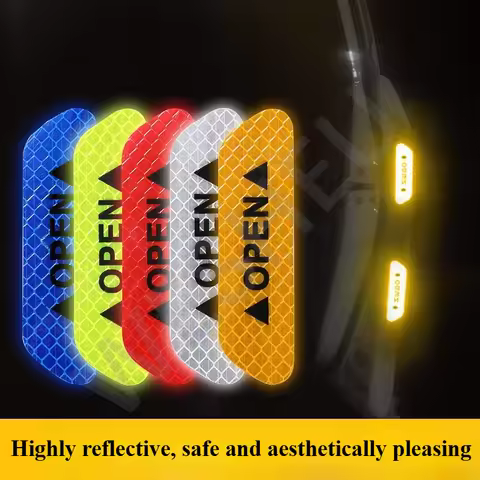 Car Decorative Door Reflective Sticker Anti-collision Warning Sticker Safety Door Opening Prompt Ref