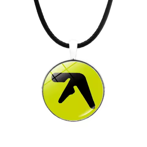 Hip-Hop Aphex Twin Logo Funny Meme Necklace Handmade Jewelry Cabochon Pendant Necklace Accessories F