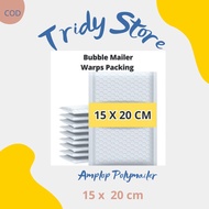 15 x 20 cm Bubble Mailer Envelope White Plastic Wrap Packing Package