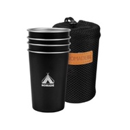 304 Stainless Steel Cup Camping 4pcs Set Beer Free Storage Bag Coffee