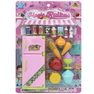 Latest Mtif T 245 Refrigerator SET plus Fruit Food an Drink Children's Toys eukasi Fridge ua Door Can Open R6