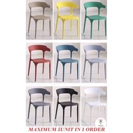 (ONE YEAR  WARRANTY) TGHOMEDECO DESIGNER BULL CHAIR/PREMIUM PLASTIC DINNING CHAIR