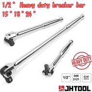 JHTOOL 1/2" Drive Extension Breaker Bar F Handle 10" / 15" / 18" F Rod Breaker Bar Head Socket Wrenc