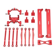 For WPL 1/16 C64 RC Car Metal Front and Rear Linkage Seat Running Board Pull Rod Seat Upgrade Servo 