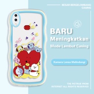 （Lokal Stock)Kartun imut BTS Case Casing hp Samsung A10S A30 Casing Terbaru Silikon Lembut Casing Transparent TPU kesing Case hp Wavy Lembut Cases Anti Gores Softcase