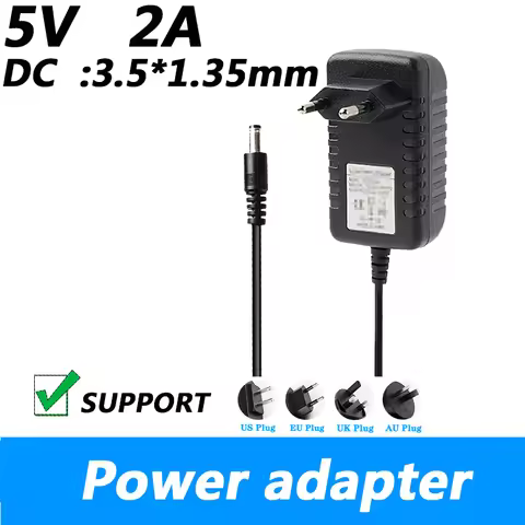 5V 2A DC 3.5*1.35 Wall Power Charger Adapter For Panasonic HC-V750 P/C HC-W850 P/C Camcorder Eu Plug