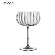 (Set Of 6) Lucaris Rims High Quality Orient Coupe Lead Free Crystal Clear Speakeasy Cocktail Stem Gl