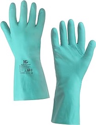KLEENGUARD G80 Nitrile Chemical Resistant Gloves (94449), Green, 2XL (11), 13” Long, 15 Mil, 60 Pairs/ Case, 5 Packs of 12 Pairs