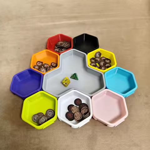 Token Tray Board Game Storage Box Portable Board Game Accessories Game Props Script Kill Token Hex D