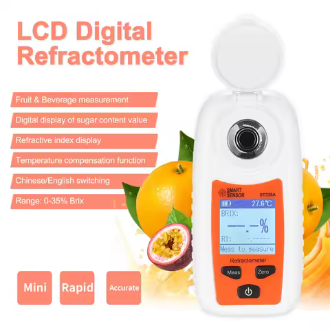 SMART SENSOR ST335A Digital Refractometer ATC Sugar Percent Tester 0-35% Brix Sugar Concentration De