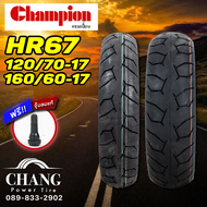 120/70-17+160/60-17 รุ่นHR67 ยี่ห้อCHAMPION