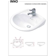 INNO WB 2002 Wall Hung Ceramic Basin for Vanity Bowl/Bathroom Sink Homey Stylist