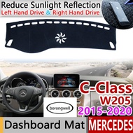 (borongwell)For Mercedes Benz C- Class W205 Anti-slip Mat Dashboard Pad Sunshade Dashmat Carpet Acce