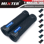 Hand Grips 7/8" 22mm CNC Aluminum Rubber Gel Handle Grip For YAMAHA T-MAX530 12-19 TMAX530 DX/SX 17-