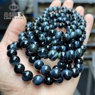 Jingde Jewelry 7A Natural Blue Tiger Eye String High Quality Eagle Eye Stone Opal Effect Men's Brace
