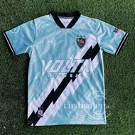 Jersey Bola Custom Name Blue Volta Football Jersey Custom Name and Number Jersi Futsal Retro Jersey 