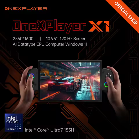 OneXPlayer X1 Intel Core Ultra 7 155H 3 IN 1 Laptop Tablet Handheld Game Console 10.95" 120 Hz AI Da