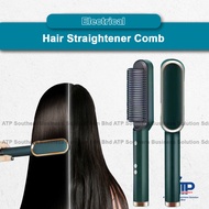 Hair Straightener Comb Heating Hair Straightener Styling Tool Comb Curler kskin Sikat Pelurus Rambut